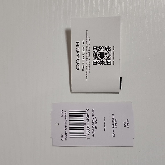 NWT Coach Morgan Card Case On A Chain - Picture 7 of 13